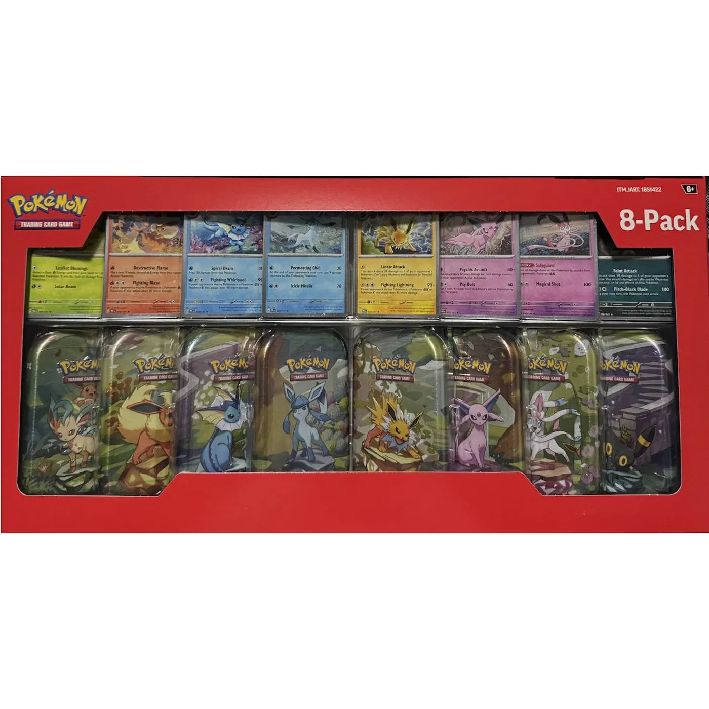 Prismatic Evolutions 8-Pack Mini Tin Costco Collection x1 (torn box)