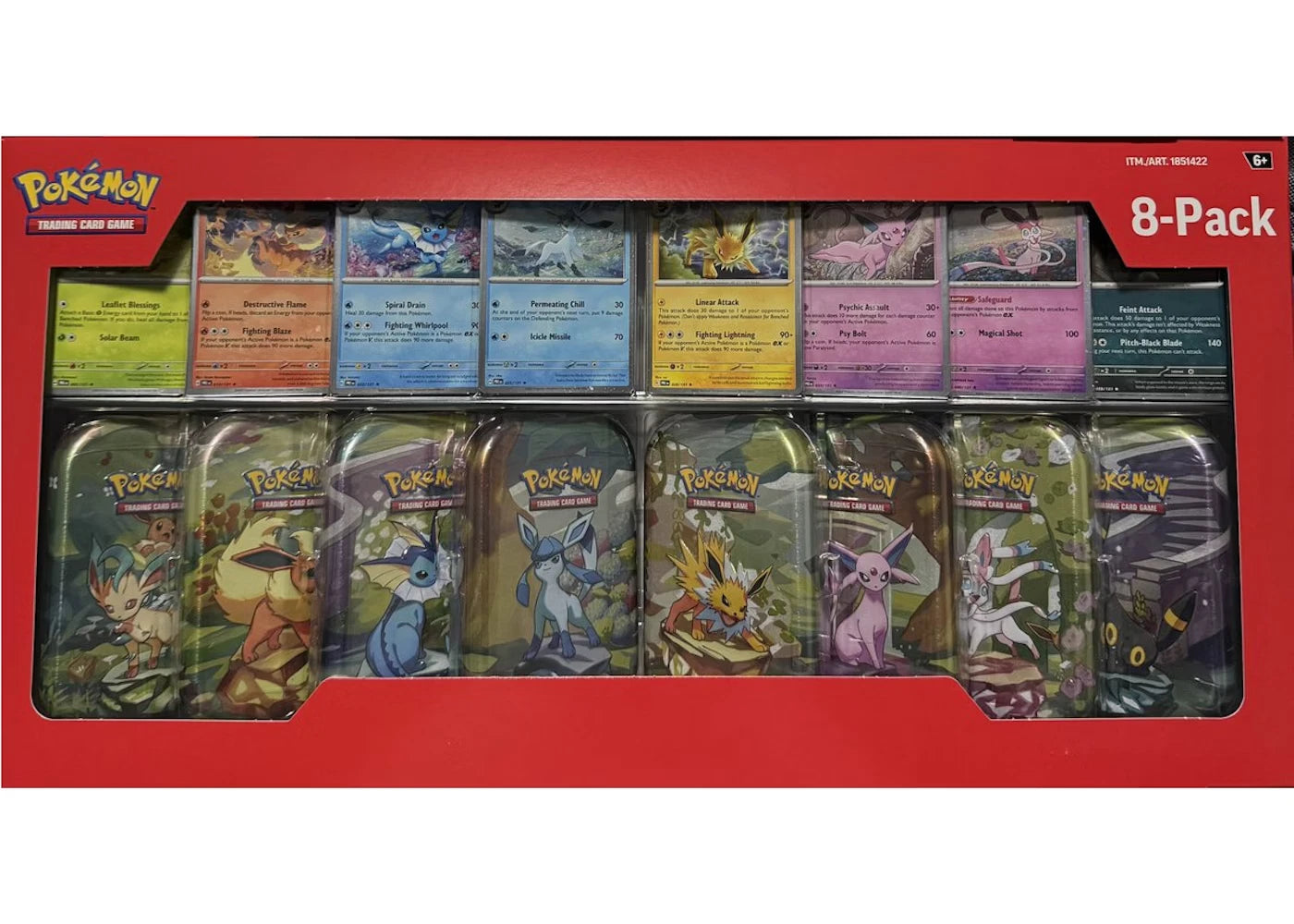 Prismatic Evolutions 8-Pack Mini Tin Costco Collection x1 (torn box)
